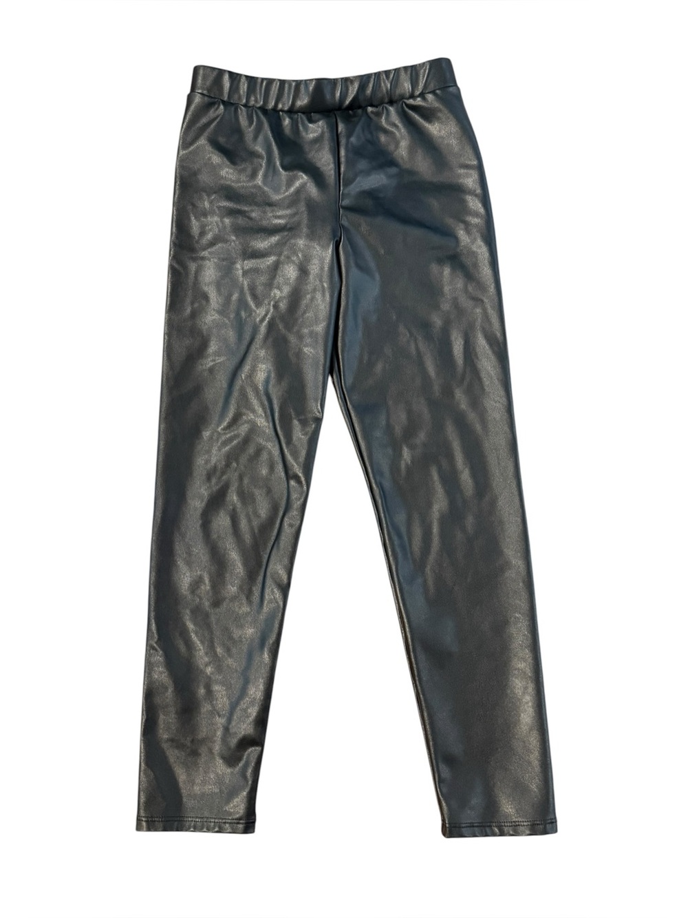 Gap Black Faux Leather Leggings Size Medium 8 Girls